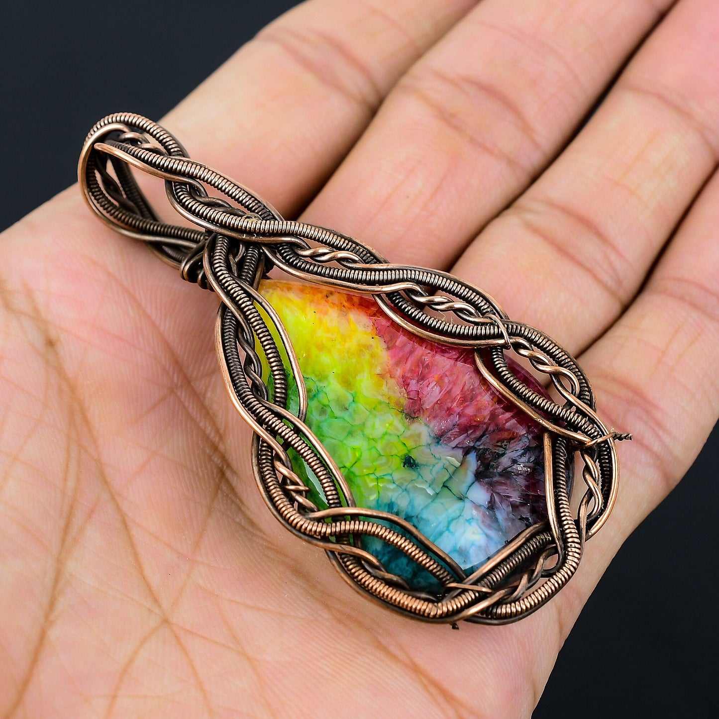 Rainbow Solar Quartz Gemstone Pendant