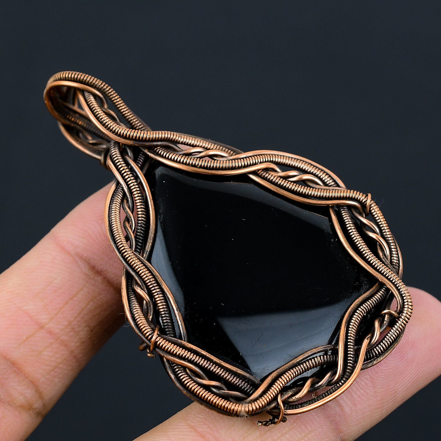 Black Onyx Gemstone Pendant