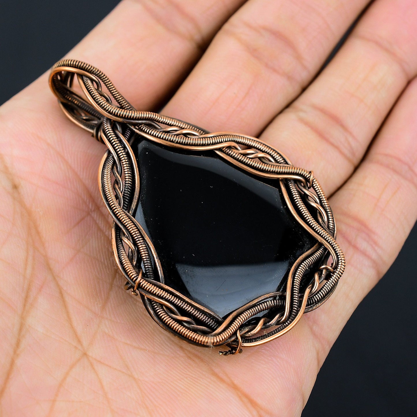 Black Onyx Gemstone Pendant