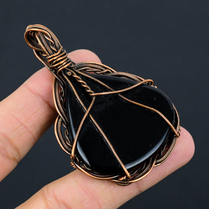 Black Onyx Gemstone Pendant