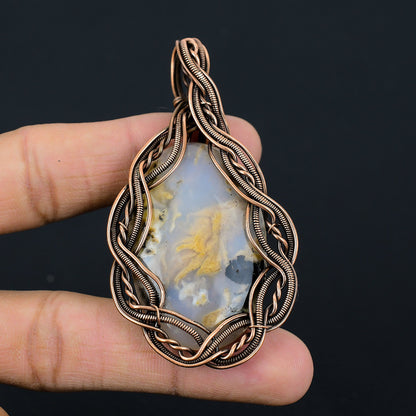 Golden Brown Tiger Dendrite Gemstone Pendant