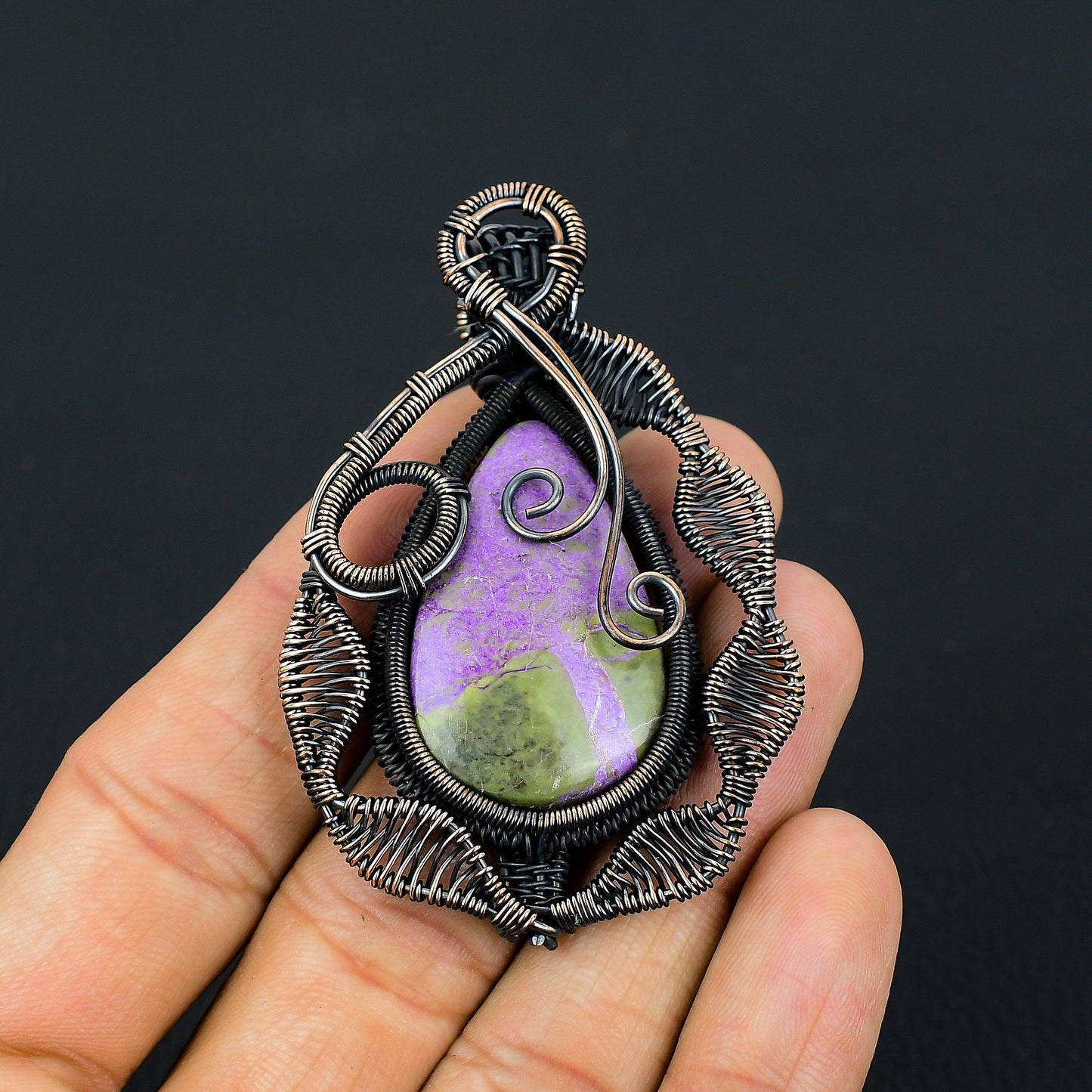 Purple Purpurite Gemstone Pendant