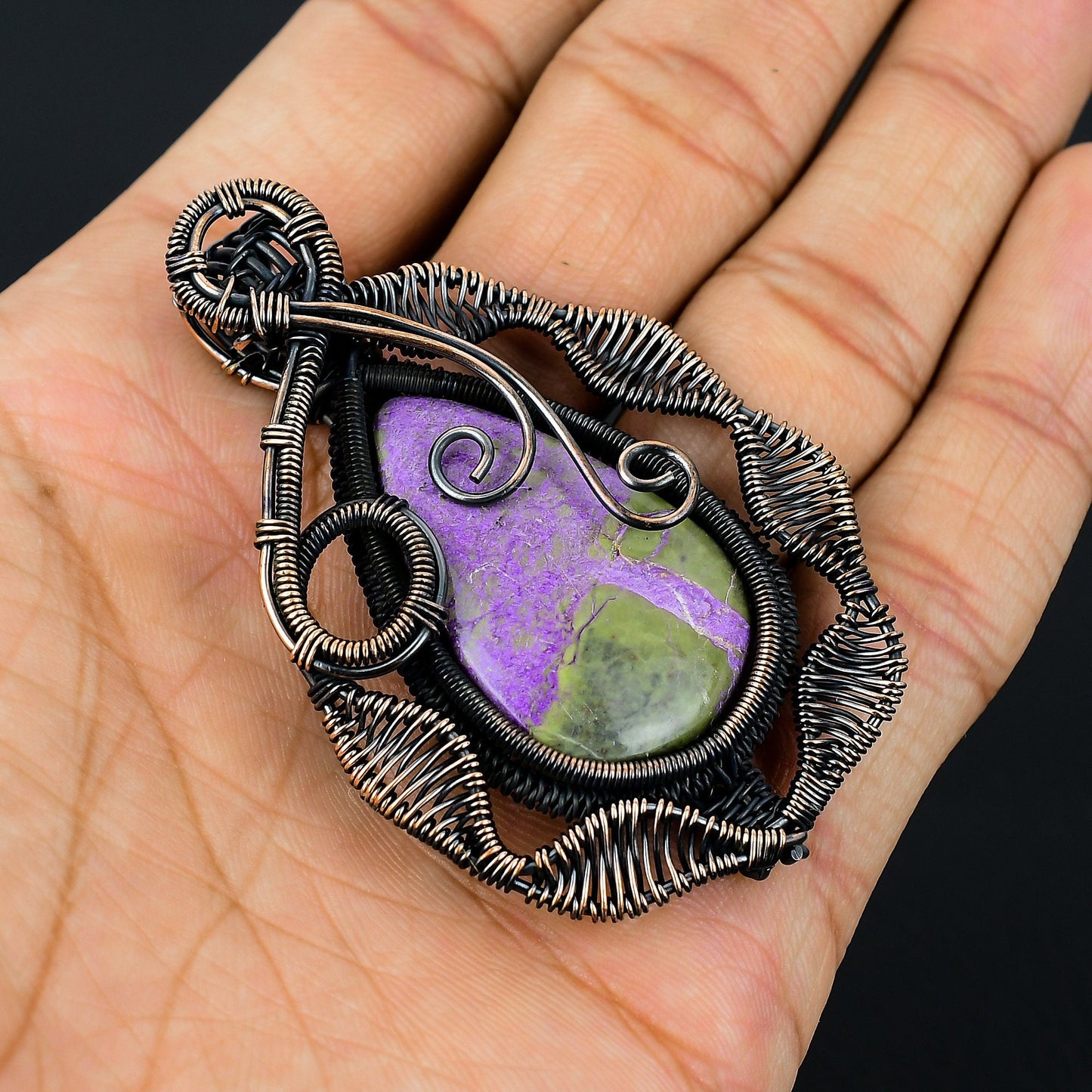 Purple Purpurite Gemstone Pendant