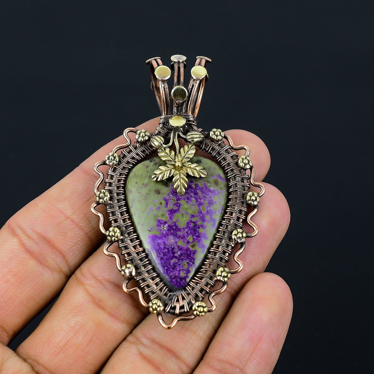 Purple Purpurite Gemstone Pendant