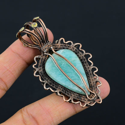 Turquoise Amazonite Gemstone Pendant