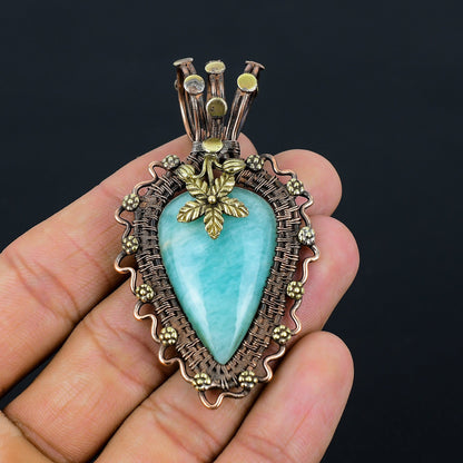 Turquoise Amazonite Gemstone Pendant