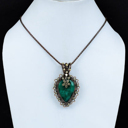 Green Emerald Gemstone Pendant