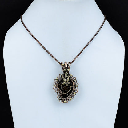 Copper Ammonite Gemstone Pendant