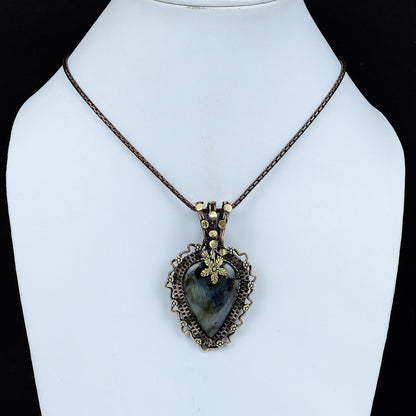 Blue Labradorite Gemstone Pendant