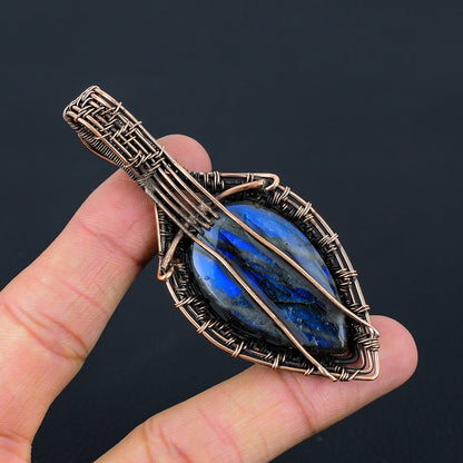 Blue Labradorite Gemstone Pendant