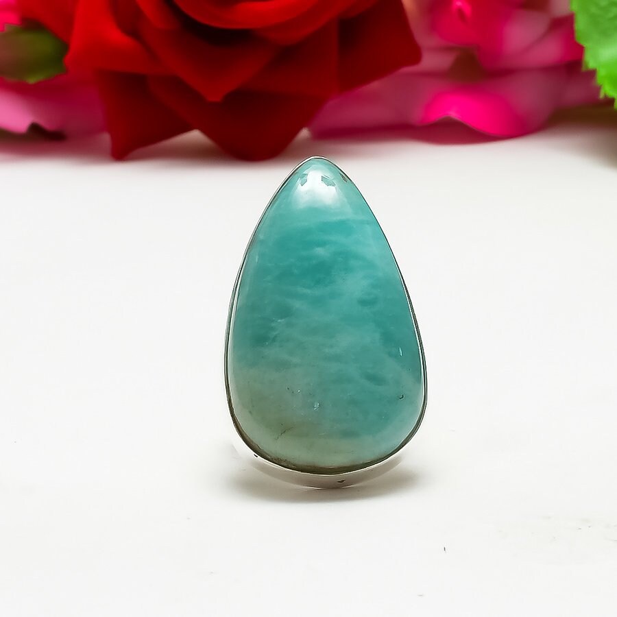 Green Amazonite Sterling Silver Ring