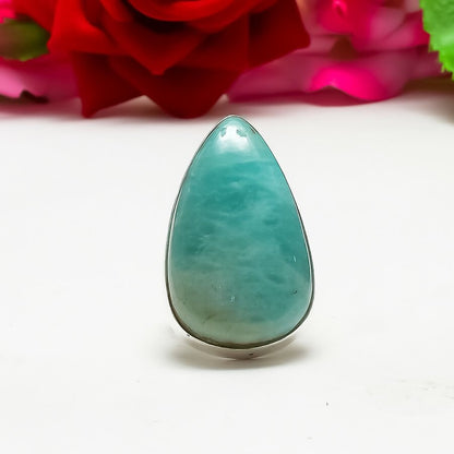 Green Amazonite Sterling Silver Ring