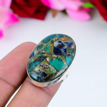 Blue Copper Sodalite Sterling Silver Ring