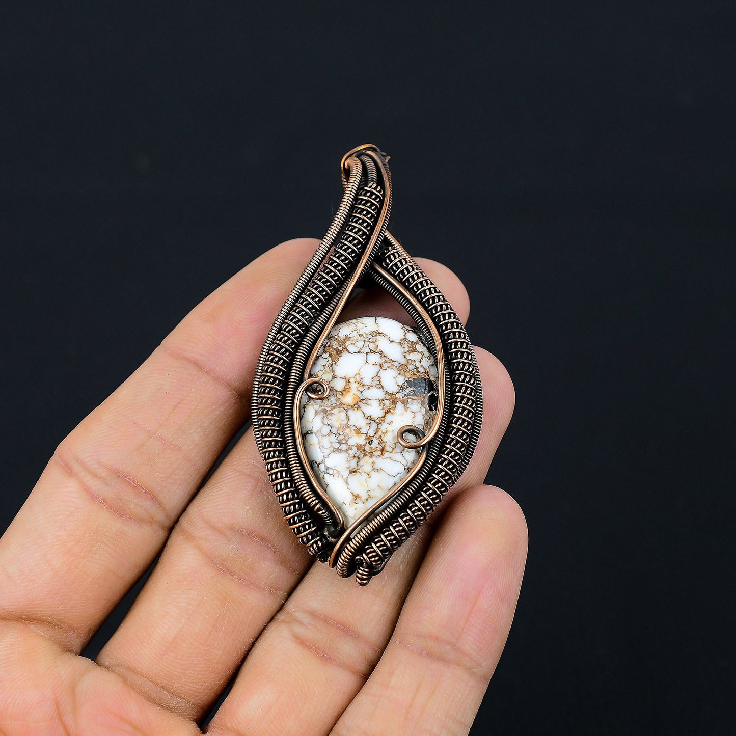 Brown Wild Horse Gemstone Pendant