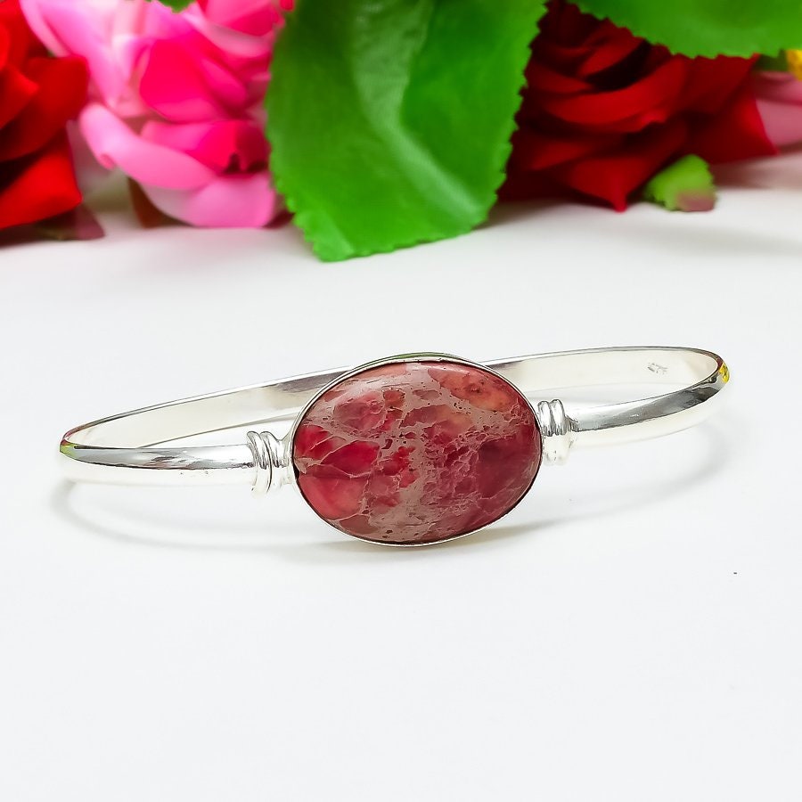 Green Sea Sediment Jasper Cuff Bangle