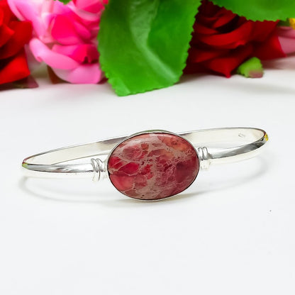 Green Sea Sediment Jasper Cuff Bangle