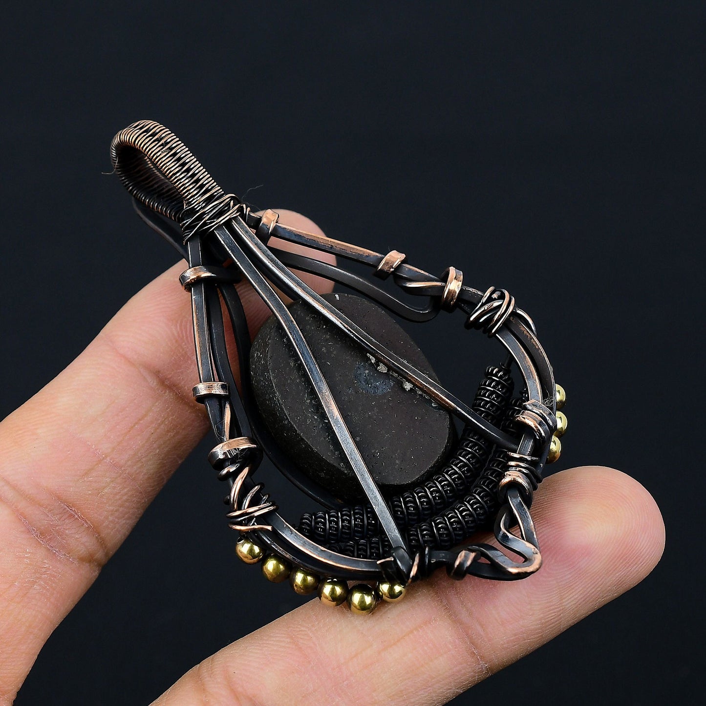 Iridescent Abalone Gemstone Pendant