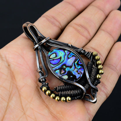Iridescent Abalone Gemstone Pendant