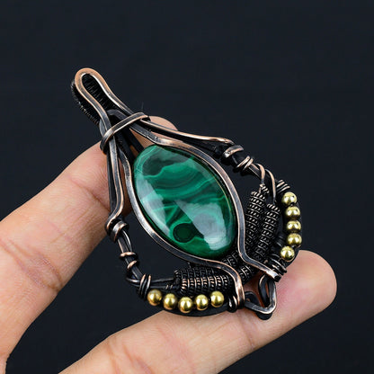 Green Malachite Gemstone Pendant