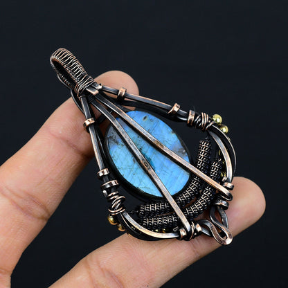 Blue Labradorite Gemstone Pendant