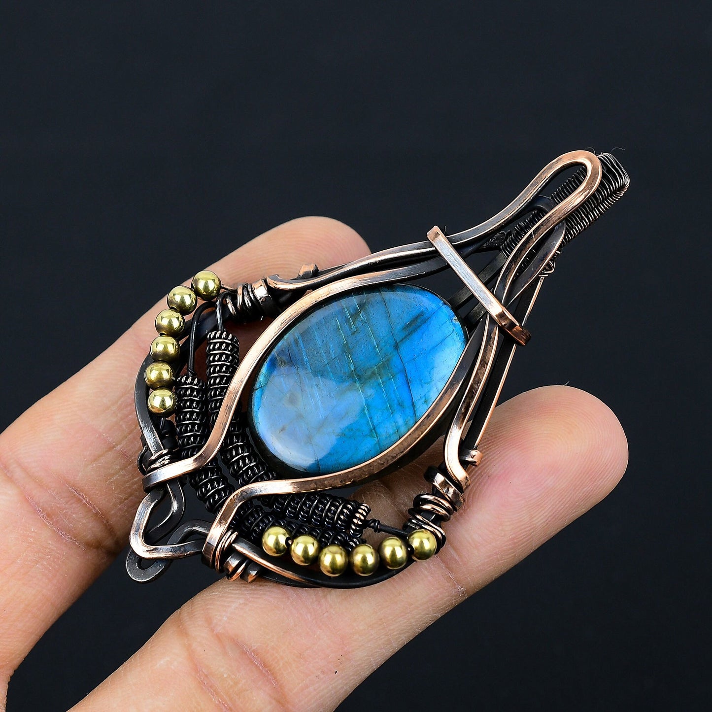 Blue Labradorite Gemstone Pendant