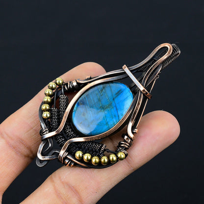 Blue Labradorite Gemstone Pendant