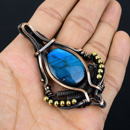 Blue Labradorite Gemstone Pendant