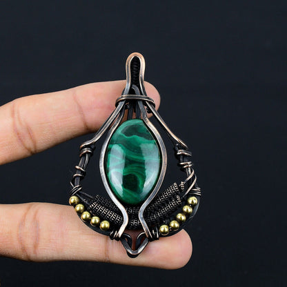 Green Malachite Gemstone Pendant