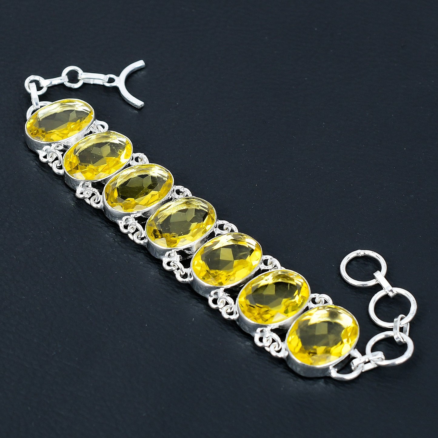 Yellow Citrine Gemstone Bracelet