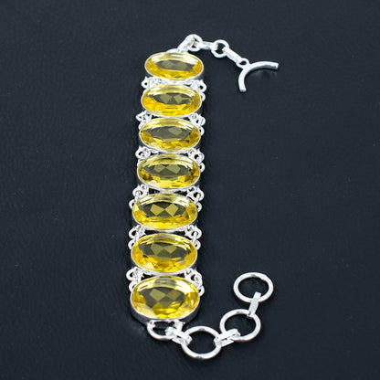 Yellow Citrine Gemstone Bracelet
