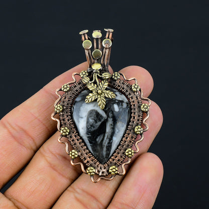 Copper Orthoceras Gemstone Pendant