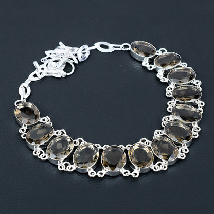 Smoky Brown Topaz Gemstone Necklace