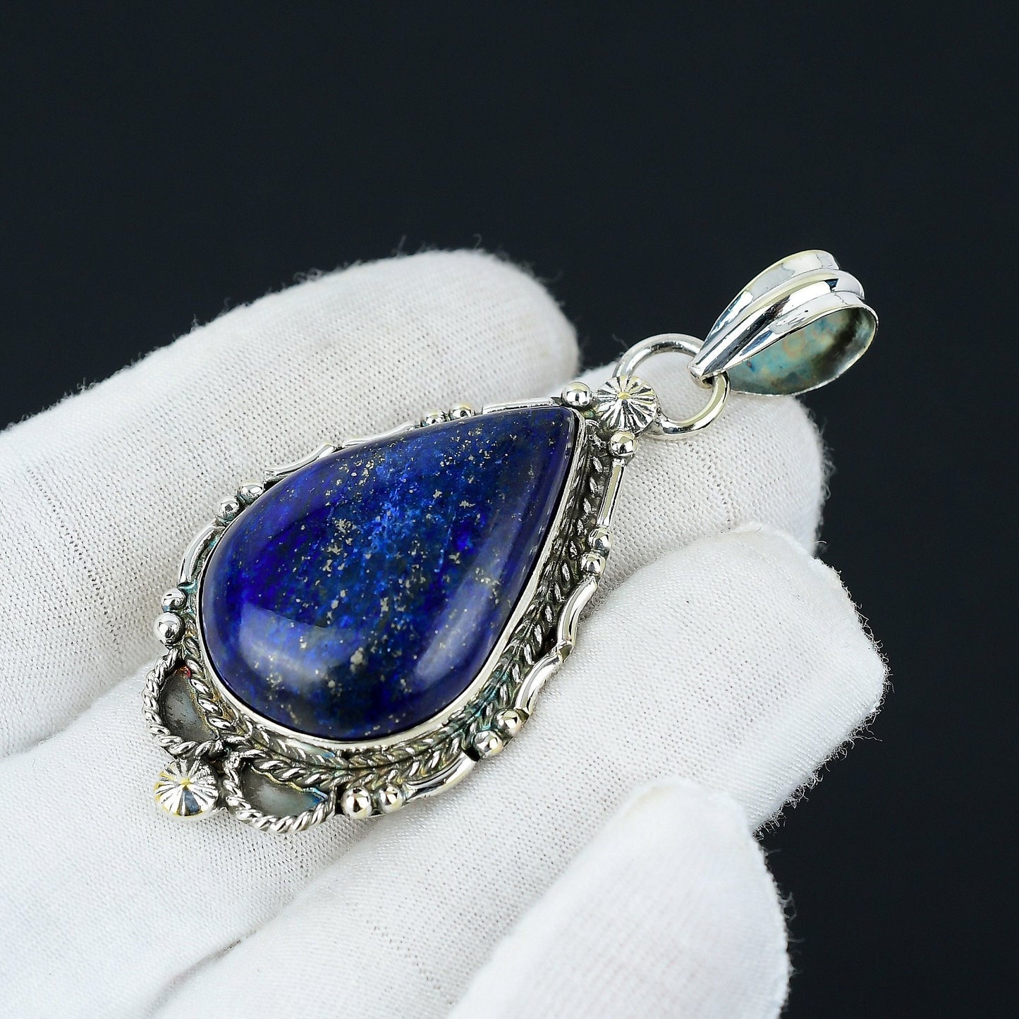 Blue Lapis Lazuli Gemstone Pendant