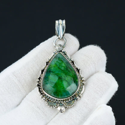 Green Emerald Gemstone Pendant