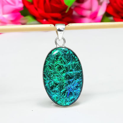 Dainty Blue Triplet Opal Pendant