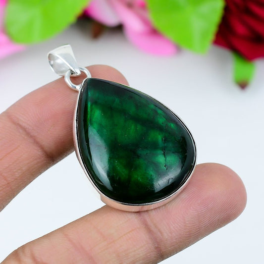 Green Labradorite Gemstone Pendant