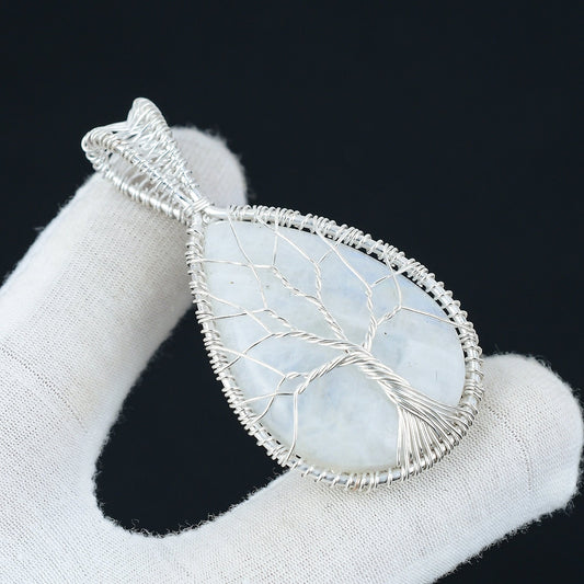 Rainbow Moonstone Gemstone Pendant