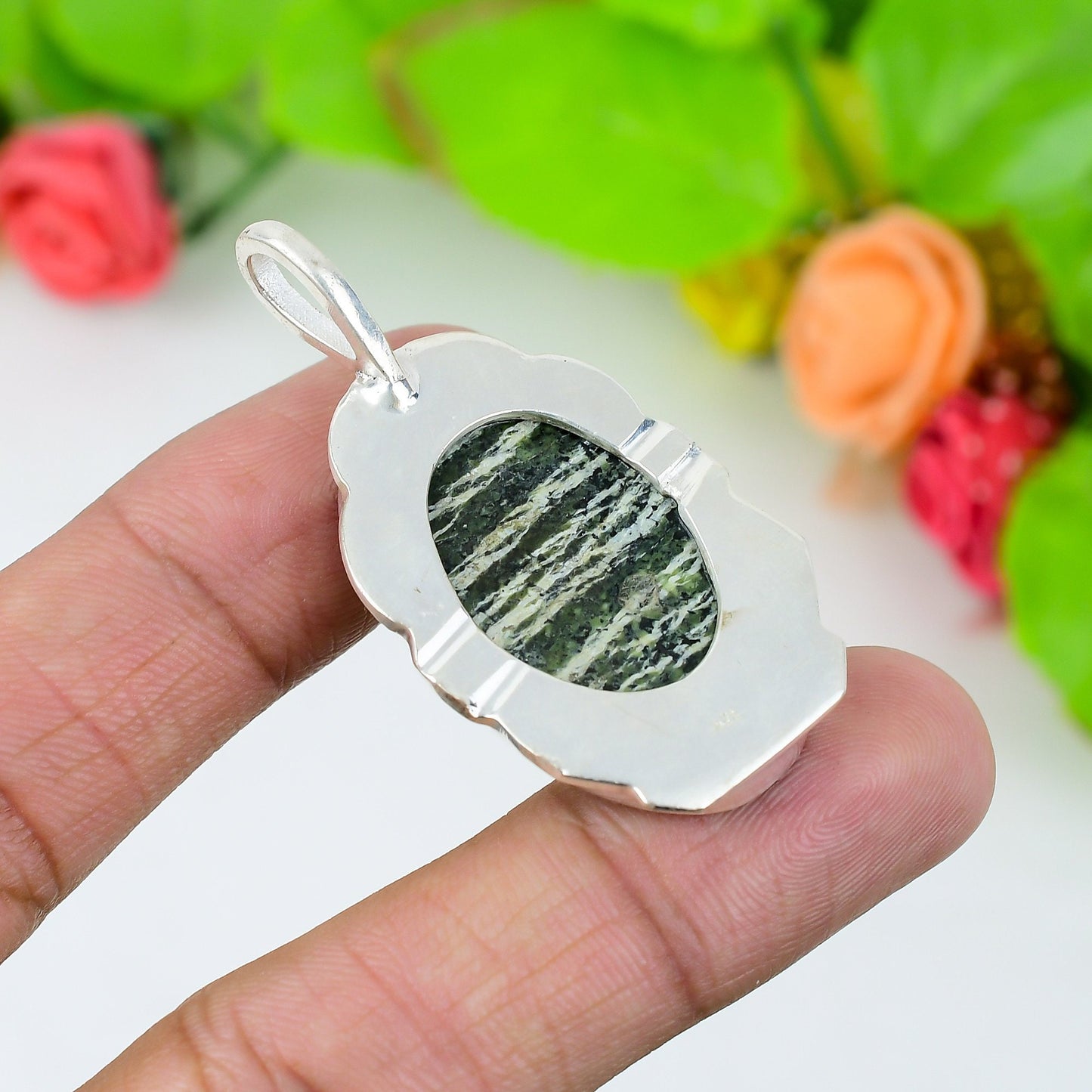 Green Opal Gemstone Pendant