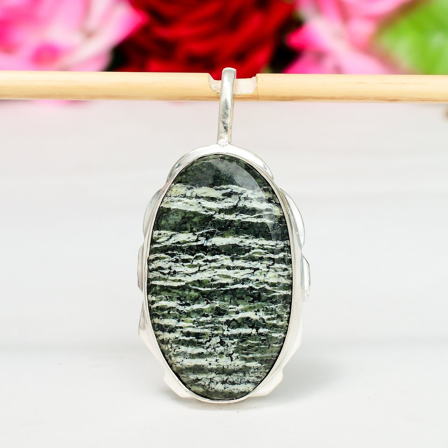 Green Opal Gemstone Pendant