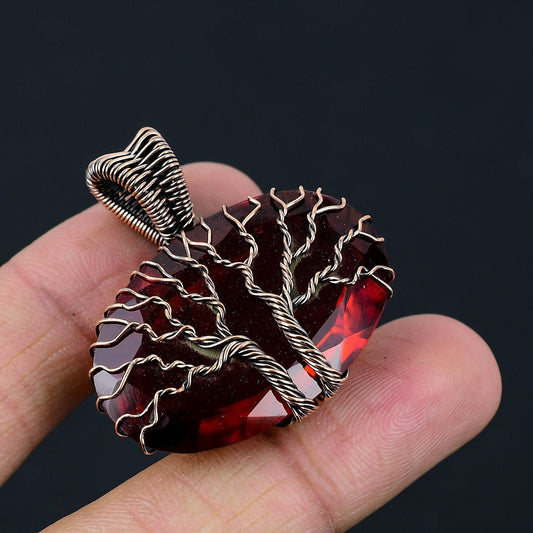 Red Garnet Gemstone Pendant