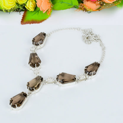 Smoky Topaz Sterling Silver Necklace