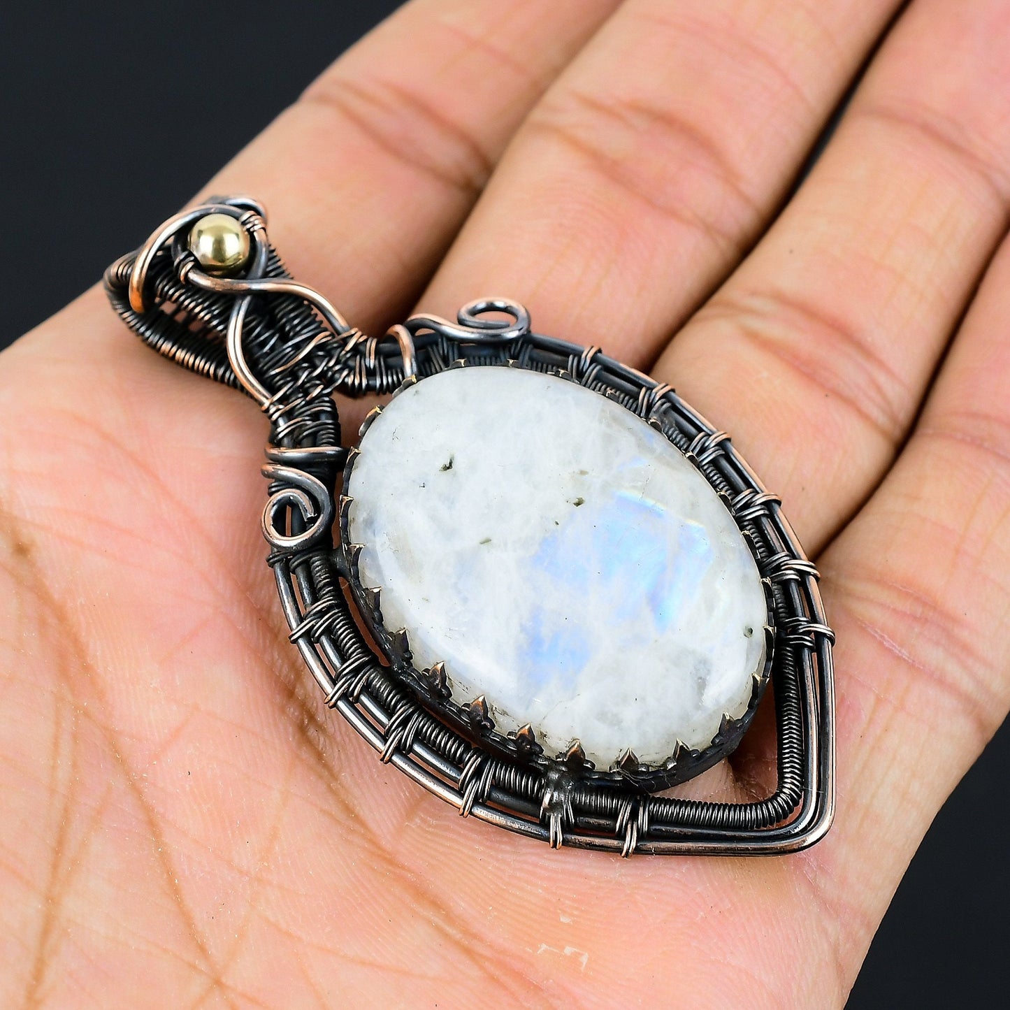 Rainbow Moonstone Gemstone Pendant