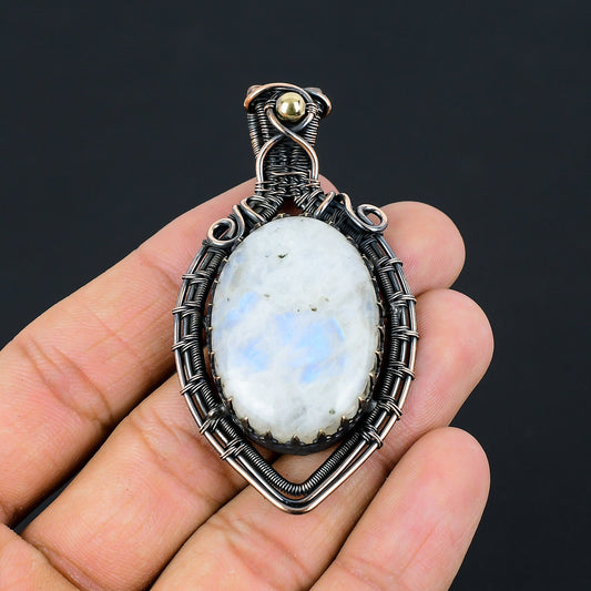Rainbow Moonstone Gemstone Pendant