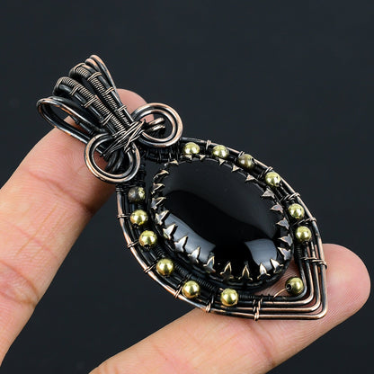 Black Onyx Gemstone Pendant