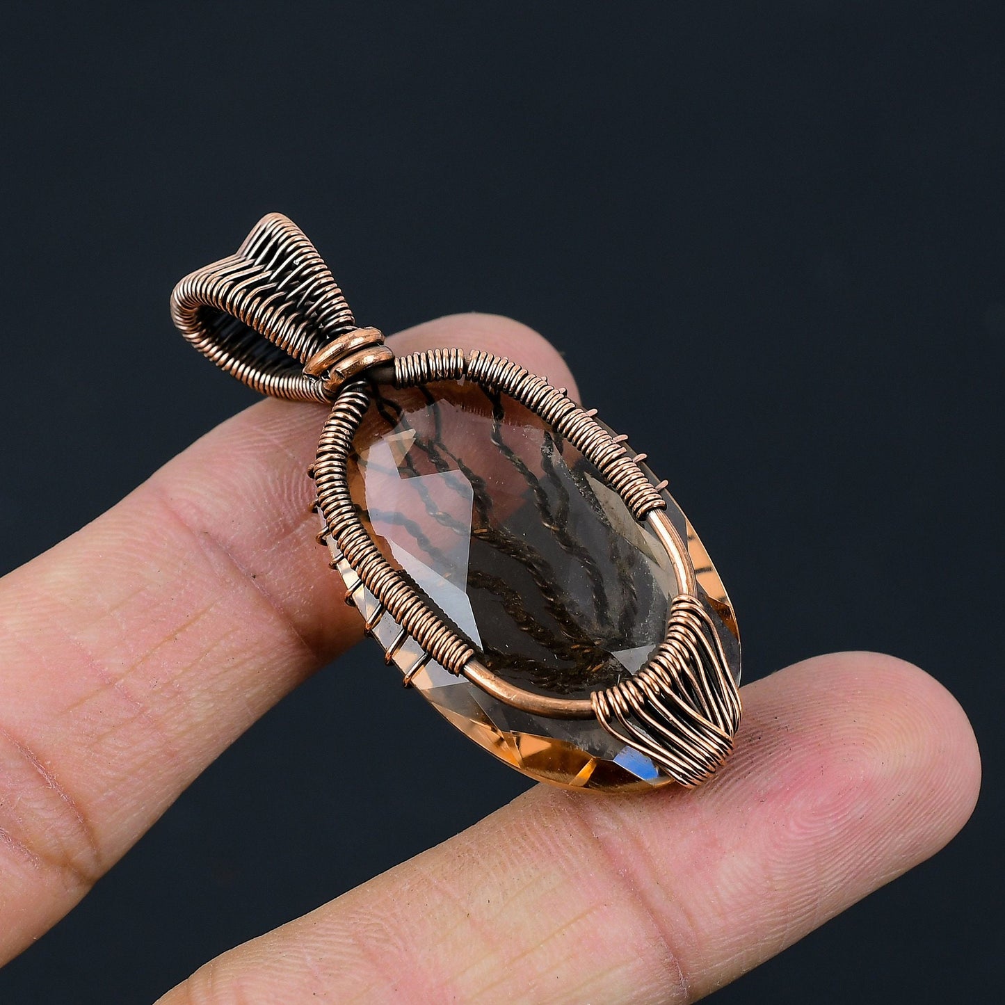 Pink Morganite Gemstone Tree of Life Pendant