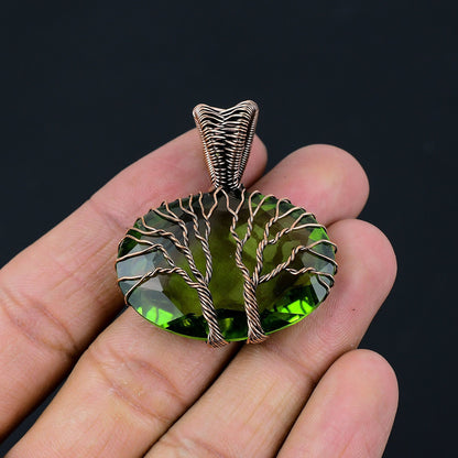 Green Peridot Gemstone Pendant