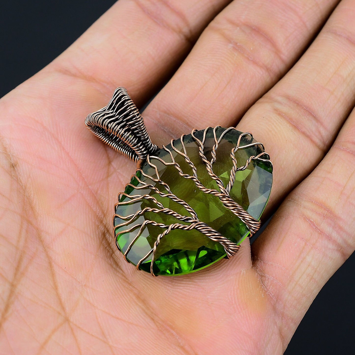 Green Peridot Gemstone Pendant