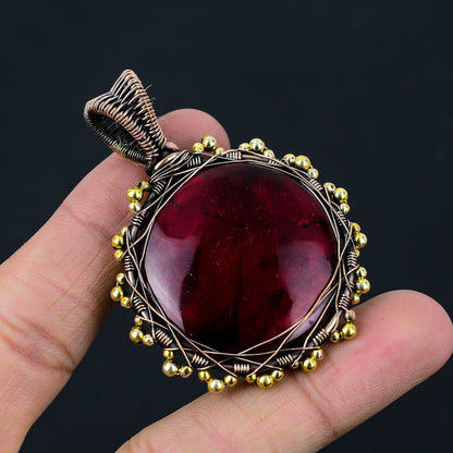 Red Labradorite Gemstone Pendant