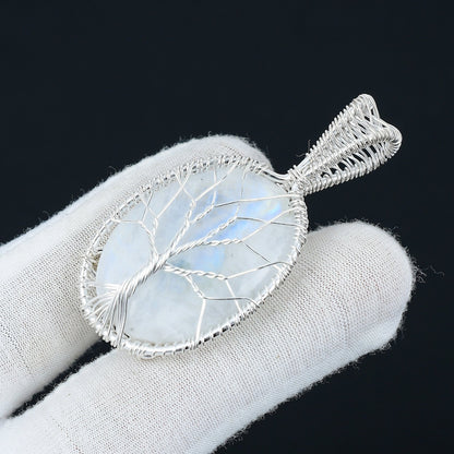 Rainbow Moonstone Gemstone Pendant
