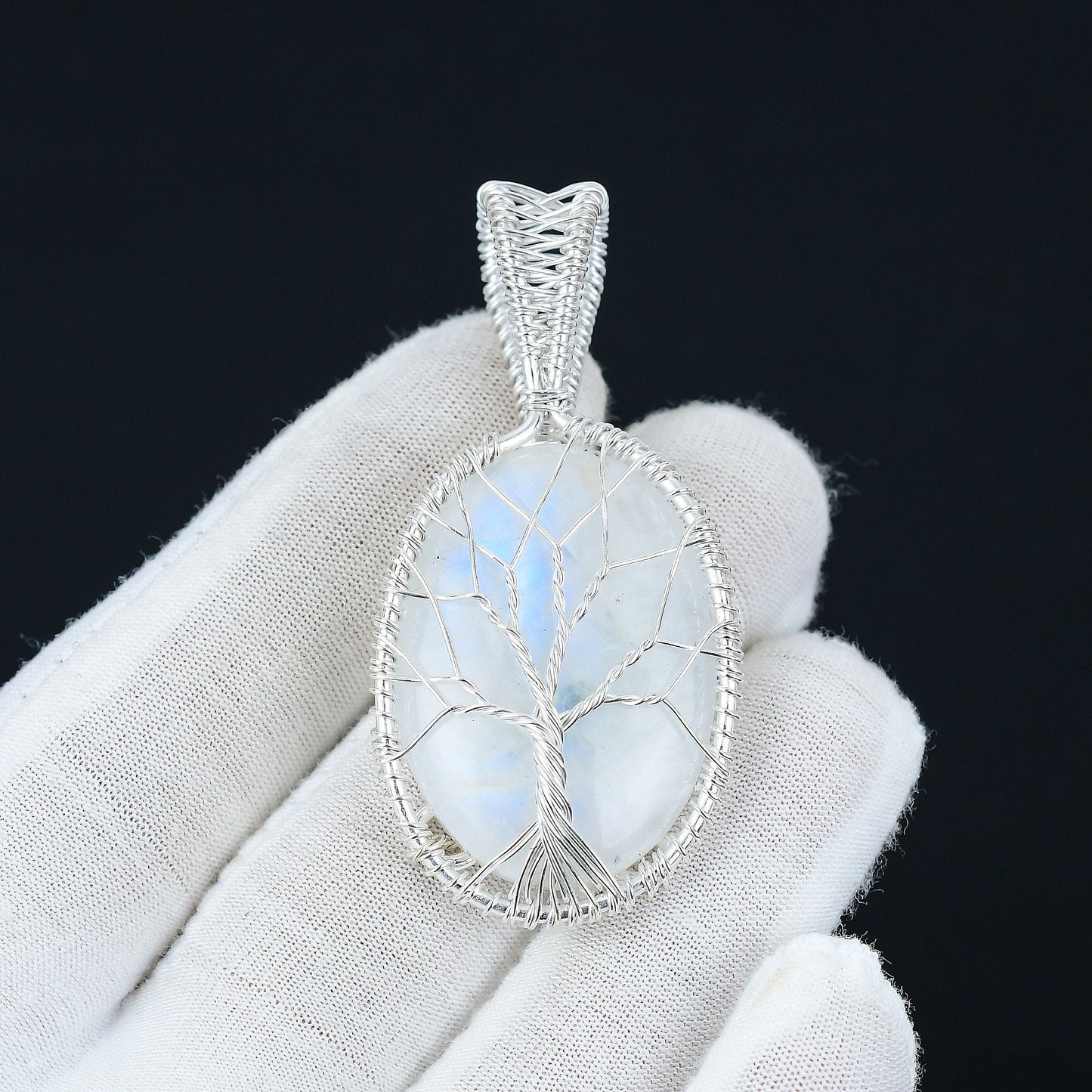 Rainbow Moonstone Gemstone Pendant